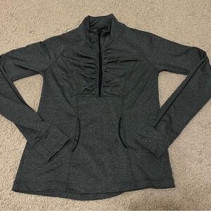 90 Degree By Reflex Charcoal Quarter-Zip Sweatshirt